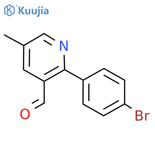 2-(4-Bromophenyl)-5-methylnicotinaldehyde structure