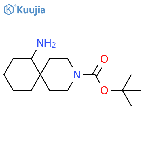 Tert-butyl 7-amino-3-azaspiro[5.5]undecane-3-carboxylate structure