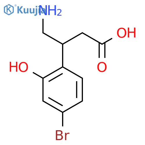 4-amino-3-(4-bromo-2-hydroxyphenyl)butanoic acid structure