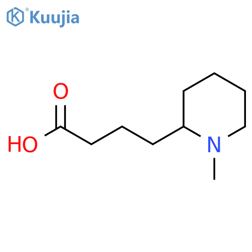 4-(1-methylpiperidin-2-yl)butanoic acid structure