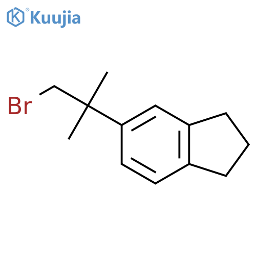 5-(1-bromo-2-methylpropan-2-yl)-2,3-dihydro-1H-indene structure