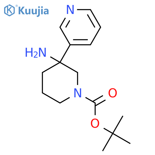 Tert-butyl 3-amino-3-(pyridin-3-yl)piperidine-1-carboxylate structure