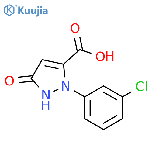 2-(3-Chloro-phenyl)-5-hydroxy-2H-pyrazole-3-carboxylic acid structure