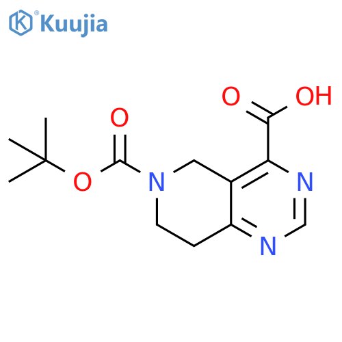 6-[(tert-butoxy)carbonyl]-5H,6H,7H,8H-pyrido[4,3-d]pyrimidine-4-carboxylic acid structure