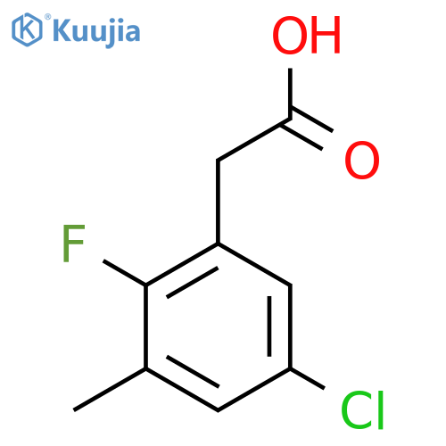5-Chloro-2-fluoro-3-methylphenylacetic acid structure