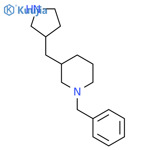 1-benzyl-3-(pyrrolidin-3-yl)methylpiperidine structure