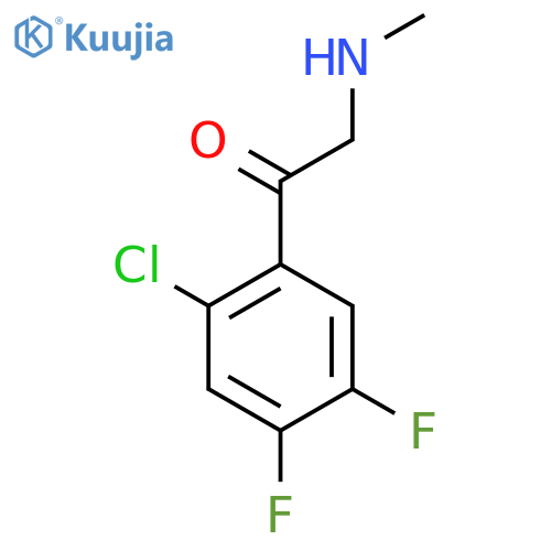 1-(2-Chloro-4,5-difluorophenyl)-2-(methylamino)ethan-1-one structure