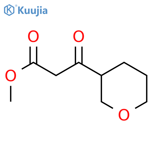 3-Oxo-3-(tetrahydro-pyran-3-yl)-propionic acid methyl ester structure