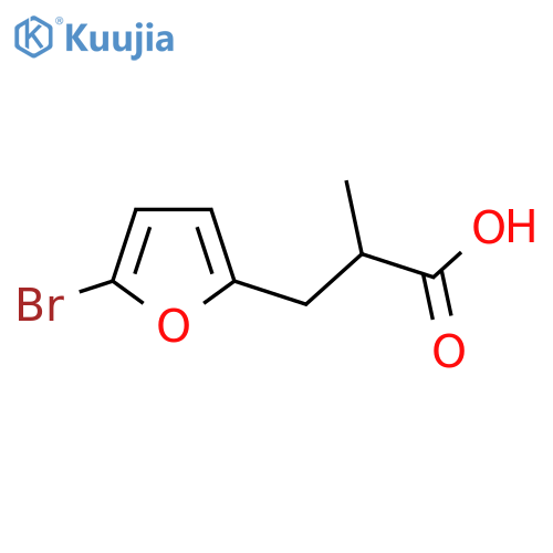 3-(5-bromofuran-2-yl)-2-methylpropanoic acid structure