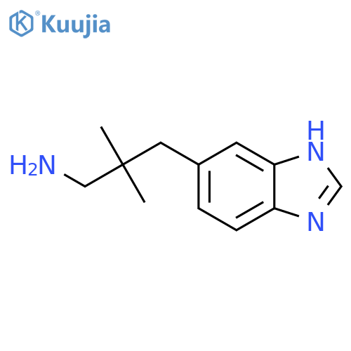 3-(1H-1,3-benzodiazol-5-yl)-2,2-dimethylpropan-1-amine structure