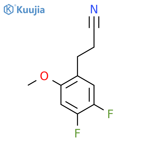 3-(4,5-difluoro-2-methoxyphenyl)propanenitrile structure