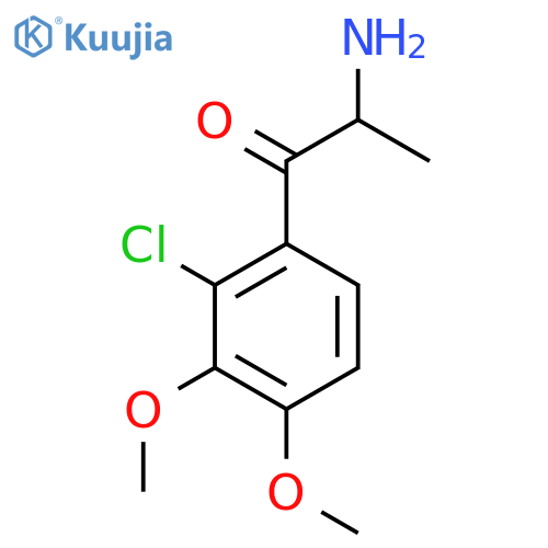 2-amino-1-(2-chloro-3,4-dimethoxyphenyl)propan-1-one structure