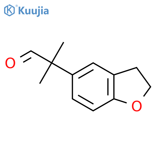 2-(2,3-dihydro-1-benzofuran-5-yl)-2-methylpropanal structure