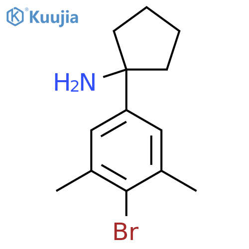 1-(4-bromo-3,5-dimethylphenyl)cyclopentan-1-amine structure