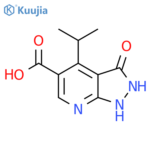 3-Oxo-4-propan-2-yl-1,2-dihydropyrazolo[3,4-b]pyridine-5-carboxylic acid structure