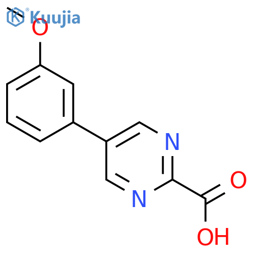 5-(3-Methoxyphenyl)pyrimidine-2-carboxylic acid structure