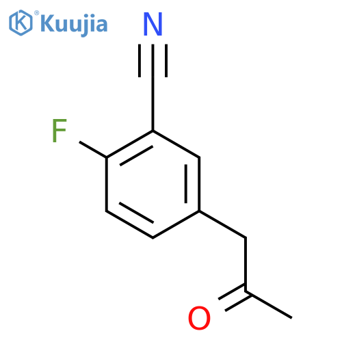 2-Fluoro-5-(2-oxopropyl)benzonitrile structure