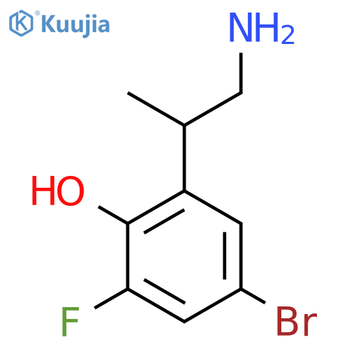 2-(1-aminopropan-2-yl)-4-bromo-6-fluorophenol structure