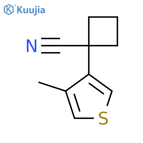 1-(4-methylthiophen-3-yl)cyclobutane-1-carbonitrile structure