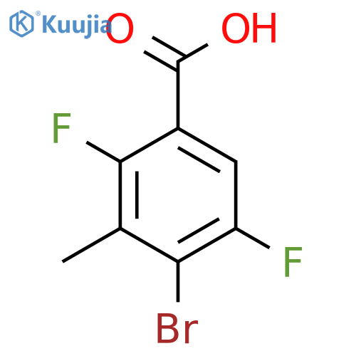 4-Bromo-2,5-difluoro-3-methylbenzoic acid structure