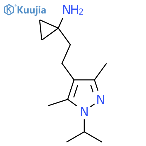 1-{2-3,5-dimethyl-1-(propan-2-yl)-1H-pyrazol-4-ylethyl}cyclopropan-1-amine structure