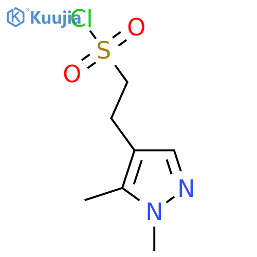2-(1,5-dimethyl-1H-pyrazol-4-yl)ethane-1-sulfonyl chloride structure