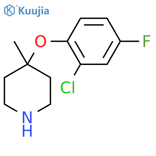 4-(2-chloro-4-fluorophenoxy)-4-methylpiperidine structure