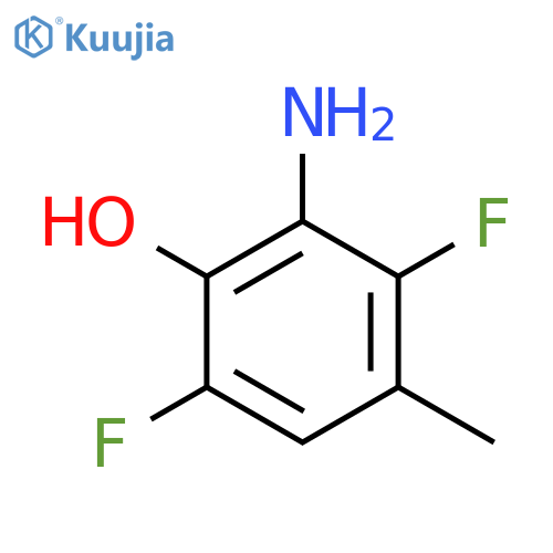 2-Amino-3,6-difluoro-4-methylphenol structure