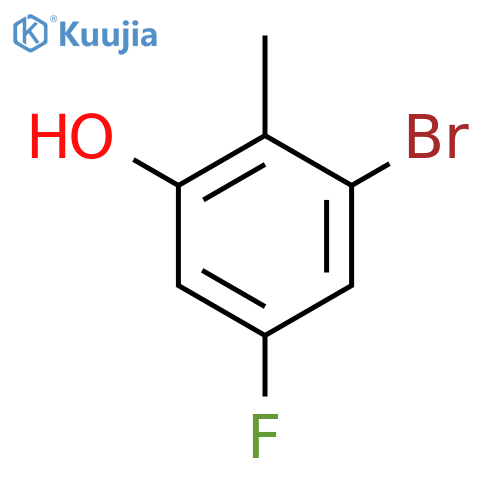 3-Bromo-5-fluoro-2-methylphenol structure
