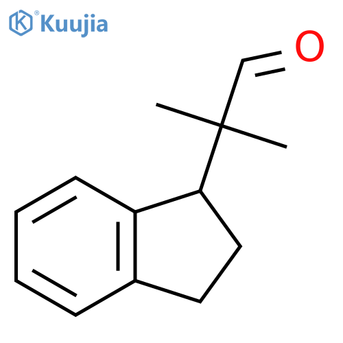 2-(2,3-dihydro-1H-inden-1-yl)-2-methylpropanal structure