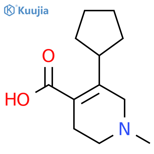 5-Cyclopentyl-1-methyl-1,2,3,6-tetrahydropyridine-4-carboxylic acid structure