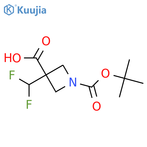 1-[(tert-butoxy)carbonyl]-3-(difluoromethyl)azetidine-3-carboxylic acid structure