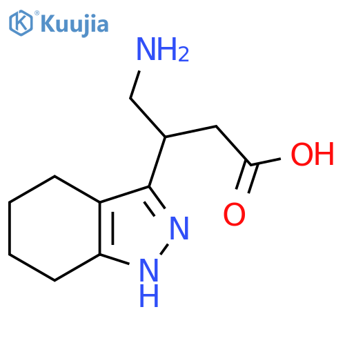 4-amino-3-(4,5,6,7-tetrahydro-1H-indazol-3-yl)butanoic acid structure