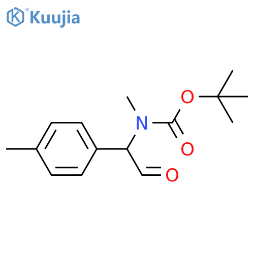 tert-butyl N-methyl-N-[1-(4-methylphenyl)-2-oxoethyl]carbamate structure