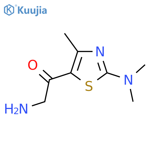 2-amino-1-2-(dimethylamino)-4-methyl-1,3-thiazol-5-ylethan-1-one structure
