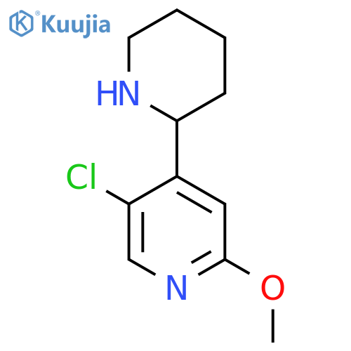 5-Chloro-2-methoxy-4-(piperidin-2-yl)pyridine structure