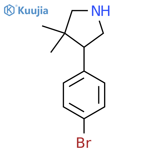 4-(4-Bromophenyl)-3,3-dimethylpyrrolidine structure