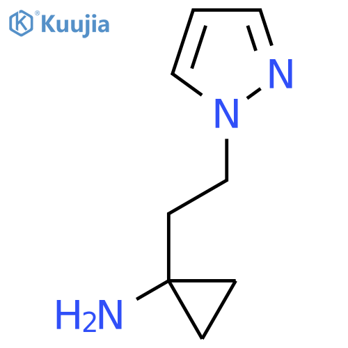1-2-(1H-pyrazol-1-yl)ethylcyclopropan-1-amine structure