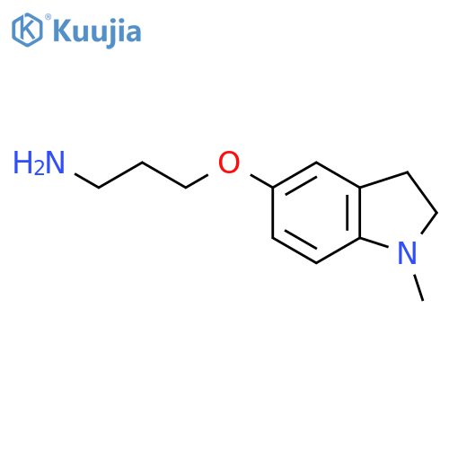 3-(1-methyl-2,3-dihydro-1H-indol-5-yl)oxypropan-1-amine structure
