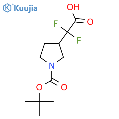 2-{1-[(tert-butoxy)carbonyl]pyrrolidin-3-yl}-2,2-difluoroacetic acid structure