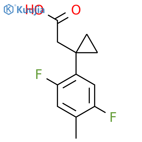 2-[1-(2,5-Difluoro-4-methylphenyl)cyclopropyl]acetic acid structure