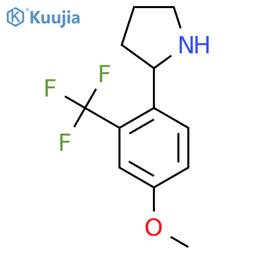 2-4-methoxy-2-(trifluoromethyl)phenylpyrrolidine structure