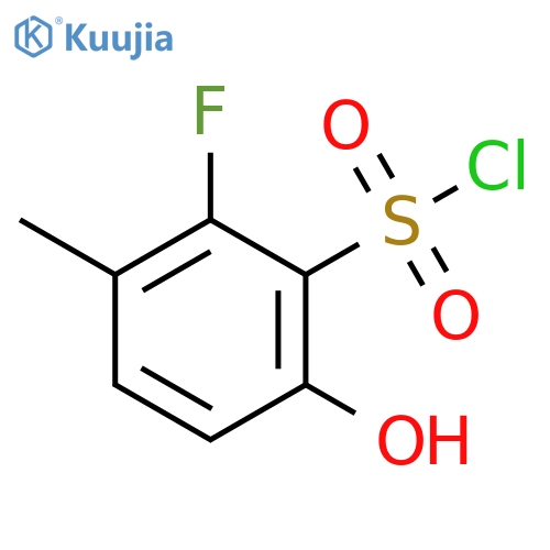 2-Fluoro-6-hydroxy-3-methylbenzene-1-sulfonyl chloride structure