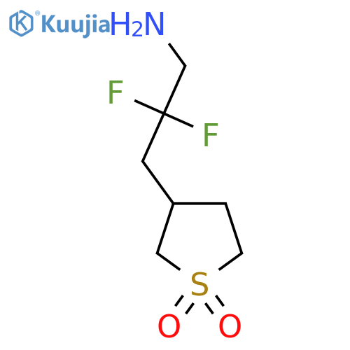 3-(3-amino-2,2-difluoropropyl)-1lambda6-thiolane-1,1-dione structure
