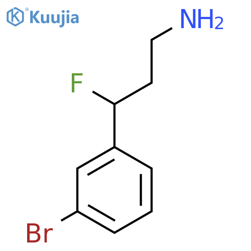 3-(3-bromophenyl)-3-fluoropropan-1-amine structure