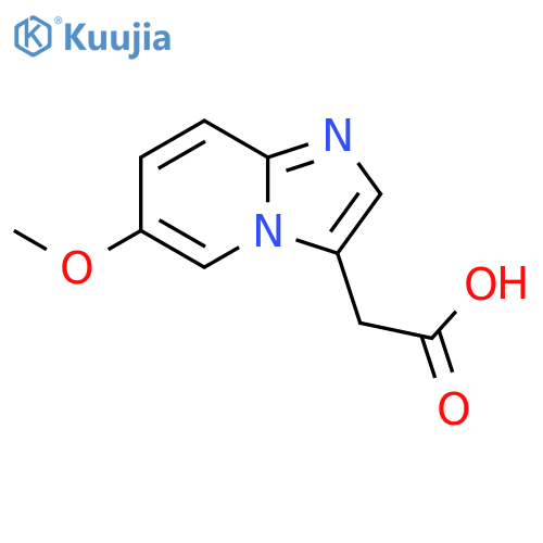 2-{6-methoxyimidazo1,2-apyridin-3-yl}acetic acid structure