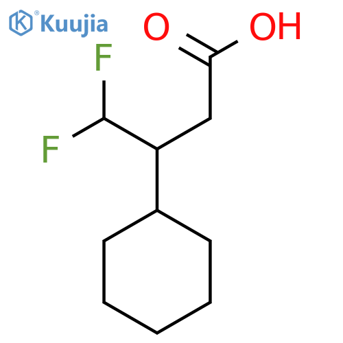 3-cyclohexyl-4,4-difluorobutanoic acid structure