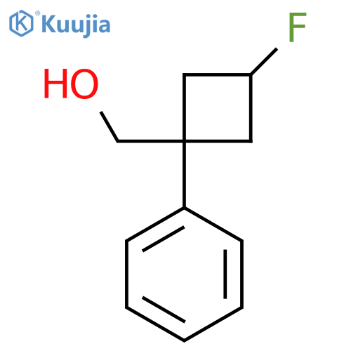 (3-Fluoro-1-phenylcyclobutyl)methanol structure