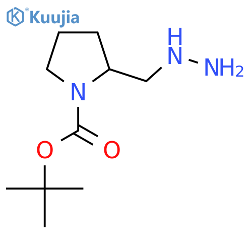 Tert-butyl 2-(hydrazinylmethyl)pyrrolidine-1-carboxylate structure