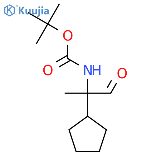 tert-butyl N-(2-cyclopentyl-1-oxopropan-2-yl)carbamate structure